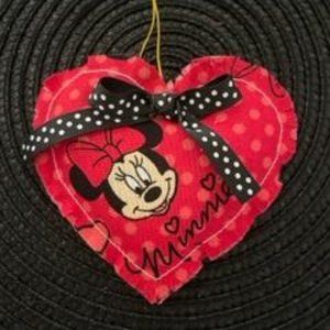 S/5 Mini Mouse Heart Ornament. New. Hand Crafted.
